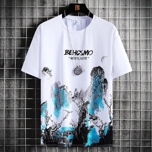 Ice Silk Short Sleeve T-shirt for Men